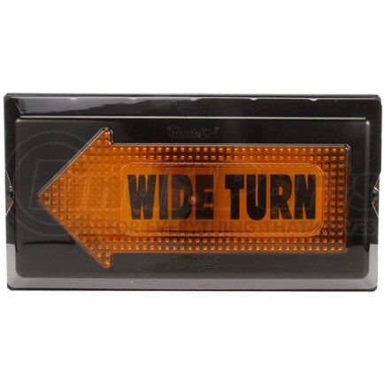 Truck-Lite 40802 40 Series, Wide Turn LH Side, Incandescent, Yellow Rectangular, 2 Bulb, Auxiliary Turn Signal, Black Grommet Mount, PL-3, Straight PL-3 Female, 12V