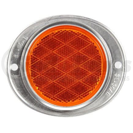 Truck-Lite 41A Signal-Stat, Round, Yellow, Reflector, Silver Aluminum 2 Screw or Bracket Mount