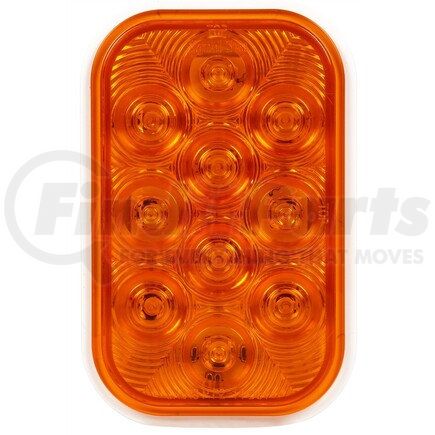 Truck-Lite 4558A LED Turn Signal Light - Signal-Stat, Yellow Rectangular, 10 Diode, Rear Turn Signal, PL-3, 12V