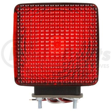 Truck-Lite 4742 Signal-Stat, Incandescent, Red/Yellow Square, 1 Bulb, Dual Face, Vertical Mount, Side Marker, 2 Wire, Pedestal Light, 2 Stud, Stripped End