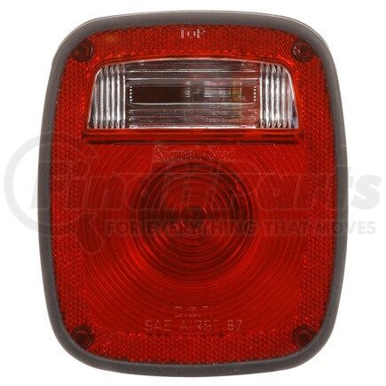 Truck-Lite 5014K Signal-Stat, Incandescent, Red/Clear Polycarbonate Lens, RH, Combo Box Light, 3 Stud , Packard , Stripped End, 12V