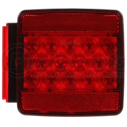 Truck-Lite 5056D Signal - Stat, LED, Red/Clear Acrylic Lens, Lh, Combo Box Light, 2 Stud, Hardwired, Stripped End, 12V, Display