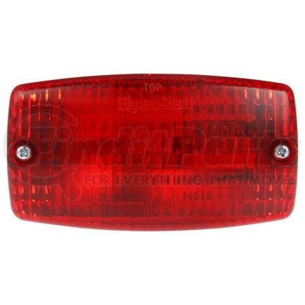 Truck-Lite 548 Stop/Turn/Tail Light - Signal-Stat, Incandescent, Red, Rectangular, 1 Bulb, 4 Screw, Hardwired, Stripped End, 12V