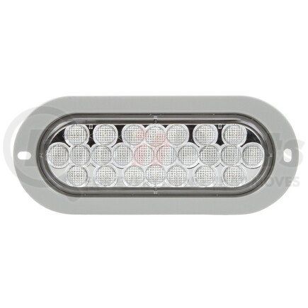 Truck-Lite 6063C Signal-Stat, LED, Clear Oval, 24 Diode, Back - Up Light, Gray Flange, PL-3, 12V