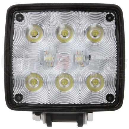 Truck-Lite 8155 Signal-Stat 4 x 3.75 in. Rectangular LED Work Light, Black, 8 Diode, 540 Lumen, Stripped End, 12 - 36V