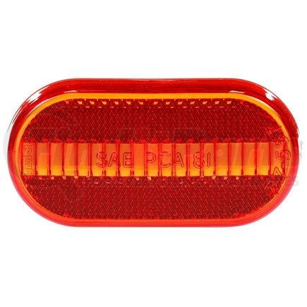 Truck-Lite 8933 Replacement Lens - Signal-Stat, Oval, Red, Acrylic, for Clearance/Marker Lights (1263, 1264), Snap-Fit