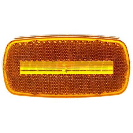 Truck-Lite 9057A Signal-Stat Replacement Lens - Rectangular, Yellow, Acrylic, For M/C Lights (1221,1222A), Snap-Fit