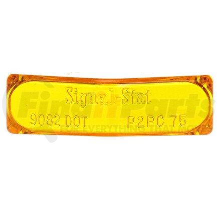 Truck-Lite 9082A Signal-Stat, Rectangular, Yellow, Polycarbonate, Replacement Lens for M/C Lights (1520A, 1520 AHT, 1521, 1523), Snap-Fit