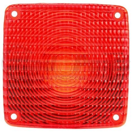Truck-Lite 9079 Replacement Lens - Signal-Stat, Square, Red, Polycarbonate, for Pedestal Lights (4842), 4 Screw