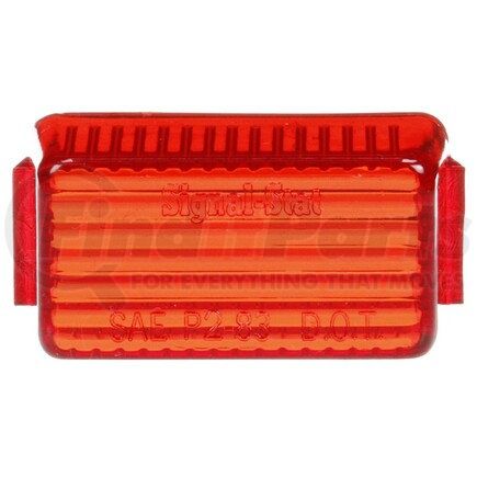 Truck-Lite 9342 Replacement Lens - Signal-Stat, Rectangular, Red, Polycarbonate, for Clearance/Marker Lights (1507), Snap-Fit