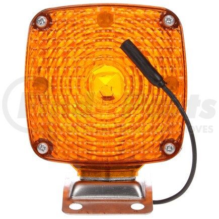 Truck-Lite 956AA Signal-Stat, Incandescent, Yellow Square, 1 Bulb, Dual Face, Horizontal Mount, 2 Wire, Pedestal Light, Bracket Mount, Female Terminal