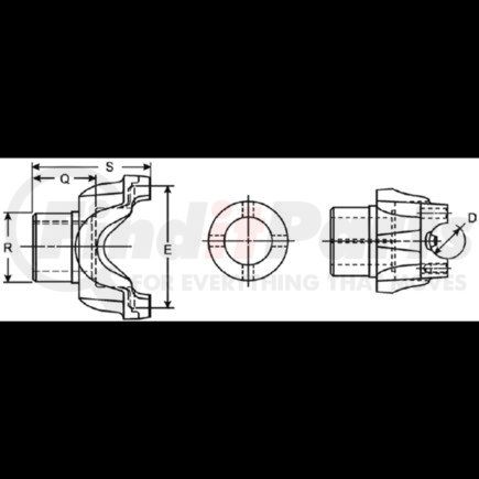 Dana 140-4-291-1X END YOKE ASSY