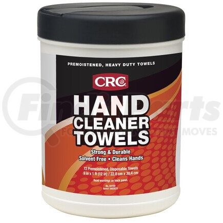 CRC 04100 HAND CLEANER TOWELS 6X72COUNT