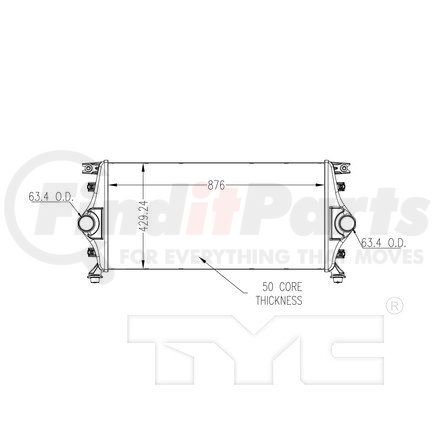 TYC 18090 Charge Air Cooler