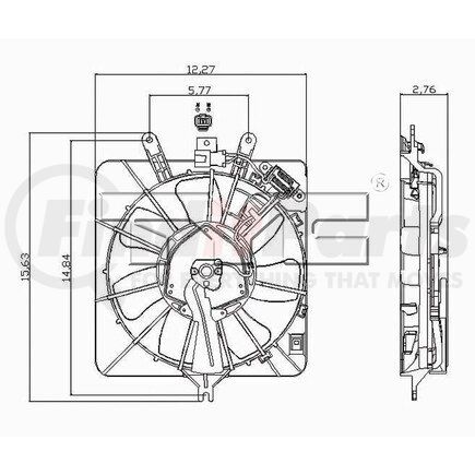 TYC 611010 Cooling Fan Assy