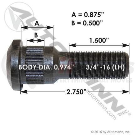 Automann 201.6104L WHEEL STUD