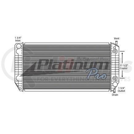 GMC HDC010272 Design Style  Copper BrassHeight  37 1/4 InchesWidth  19 1/16 InchesDepth  1 7/8 InchesInlet  1 3/4 Inch ConnectionOutlet  1 3/4 Inch ConnectionEngine Oil Cooler  NoTrans Oil Cooler  11 1/2 InchMake  Chevrolet Kodiak GMC TopkickModel  C4