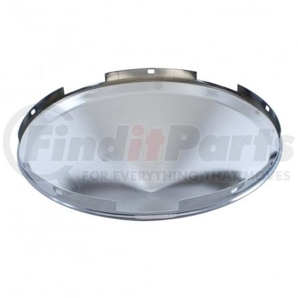 United Pacific 10147 5 Even Notched Chrome Pointed Front Hub Cap - 7/16" Lip