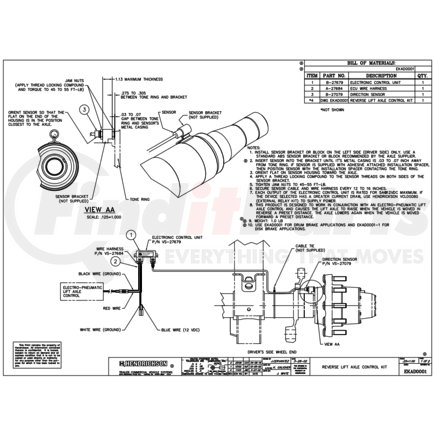 Hendrickson VS-27079 DIRECTION SENSOR