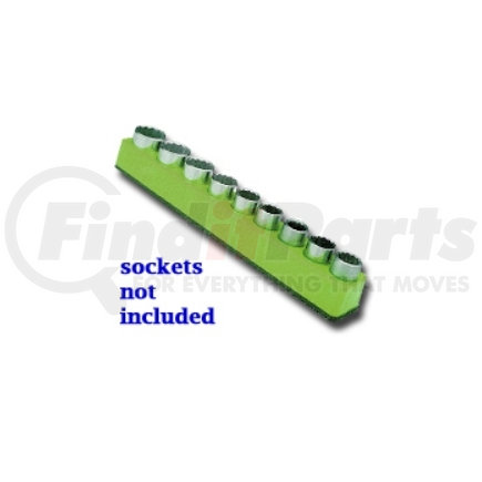 Mechanic's Time Savers 1285 1/2" Drive Magnetic Green Socket Holder   10-19mm