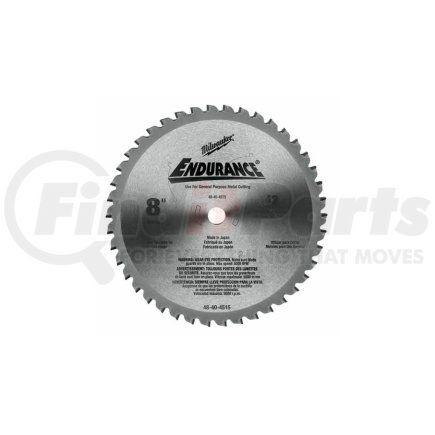 Milwaukee 48-40-4515 Milwaukee&#174; 48-40-4515 8" 42 Teeth Dry Cut Cement Tipped Circular Saw Blade