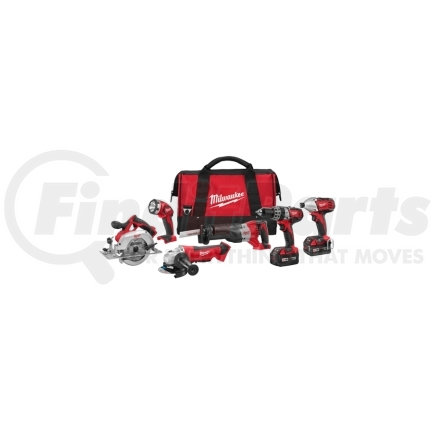 Milwaukee 2696-26 Milwaukee&#174; 2696-26 M18&#8482; Cordless Lithium-Ion 6-Tool Combo Kit