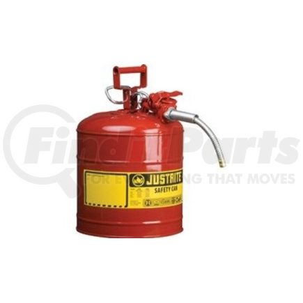 Justrite 7250120 Justrite&#174; Type II Safety Can - 5 Gallon with 5/8" Hose, 7250120