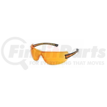 Gateway Safety 19GB77 Safety Glasses, Luminary, Wraparound Orange Anti-Scratch Lens, Black Temple, Lightweight