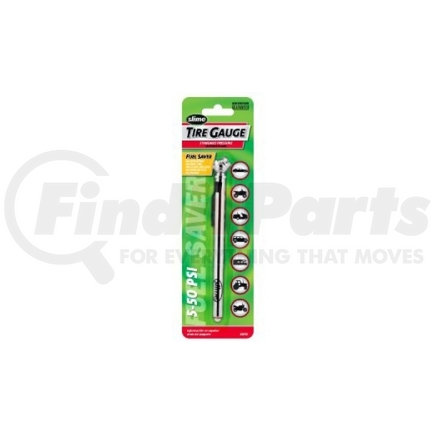 Slime Tire Sealer 22012 Pencil Tire Gauge, 5 to 50 PSI, Carded