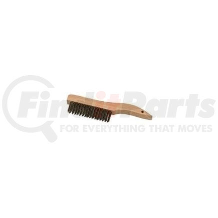 Laitner Brush Products 945 Wire Scratch Brush, 4 x 16 Row Bristles, 10" Overall Length, Wooden Shoe Handle