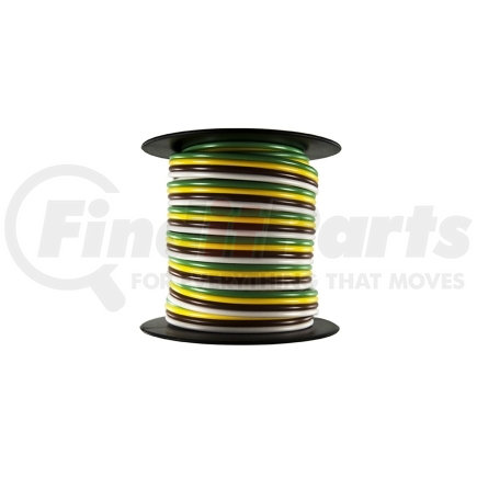 The Best Connection 2522F Trailer Wire Bonded-Rated 80°C 16AWG 4-Way, 25Ft