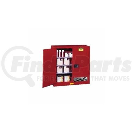 Justrite 894510 Justrite 60 Gallon 2 Door, Manual, Paint & Ink Cabinet, 43"W x 18"D x 65"H, Yellow
