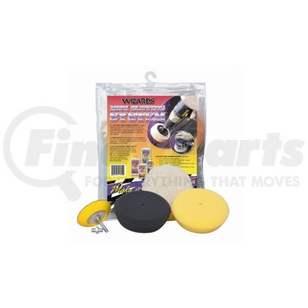 RJ Star 11250 Mini Buffing System, Includes Three Assorted Mini Pads and Backing Plate