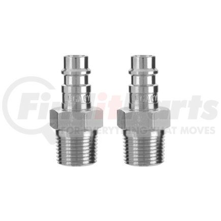 Legacy Mfg. Co. A53640FZ-2PK 2 Pack Flexzilla High Flow Plugs, 1/4 Body, 3/8 MNPT