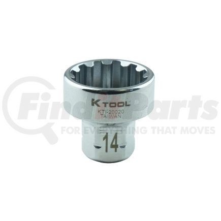 K-Tool International KTI20614 1/4" Drive Spline Socket 14mm