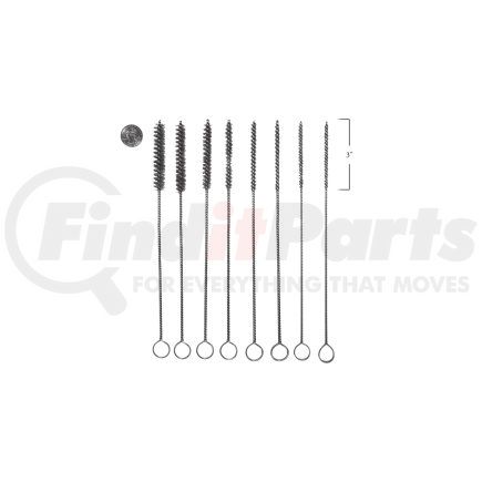 Innovative Products of America 8087 Micro Bore and Valve-Guide Brush Set (Stainless Steel)