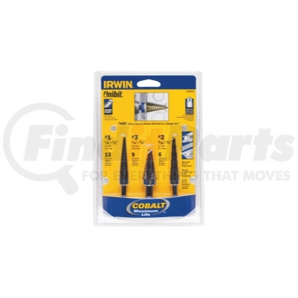 Vise Grip 10502CB 3 PIece Cobalt Unibit Step Drill Set