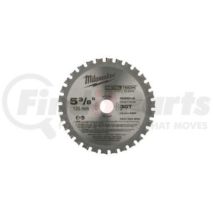 Milwaukee 48-40-4070 5-3/8" 30 Teeth Ferrous Metal Circular Saw Blade