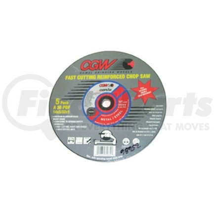 Cgw Abrasive 35685 Type 1 Chop Saw Blade Double Reinforced DR & Single Reinforced SR 14 X 3/32 X 1 A36P Double Rein