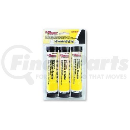 Airgas Safety LX-1901 Lithium Grease, Multi-Purpose, 3 oz Cartridges, for Mini Grease Guns, 3 per Pack