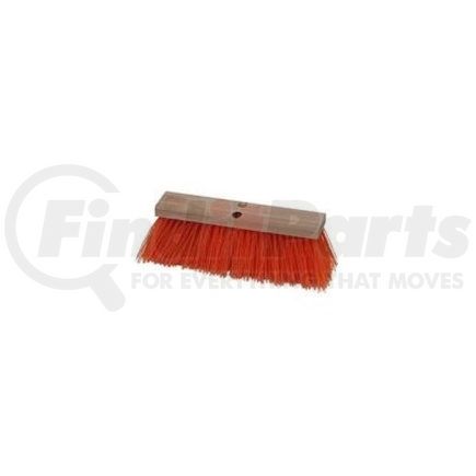 Laitner Brush Products 454 Street and Barn Push Broom Head Only, 16" Wide Wood Block, with 5-1/8" Stiff Synthetic Bristles