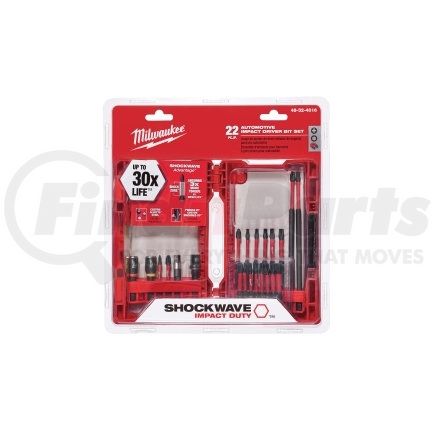 Milwaukee 48-32-4016 22 Piece Shockwave Automotive Impact Bit Set