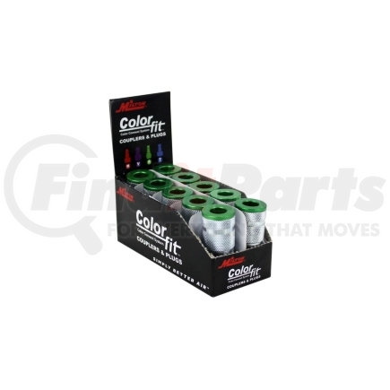 Milton Industries 776AC ColorFit Couplers, A-style Green, Box of 10