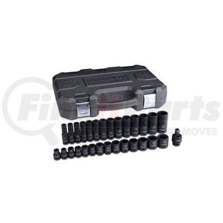 GEARWRENCH 84925N 3/8" Dr 6Pt Metric, Standard/Deep Impact Socket Set, 29pc
