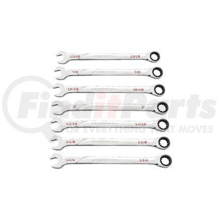 GEARWRENCH 86452 7 Pc. 120XP™ Universal Spline SAE XL Combination Ratcheting Wrench Set
