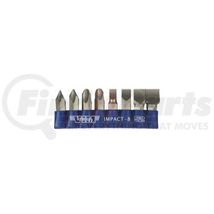 VIM PRODUCTS IMPACT-8-03 8 Piece Impact Driver Quality S2 Bit Set