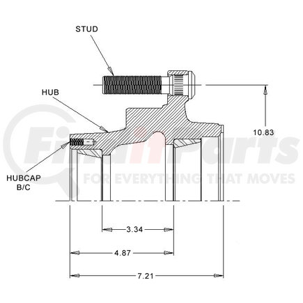 Webb 20271--5T80-71 HUB ASSY