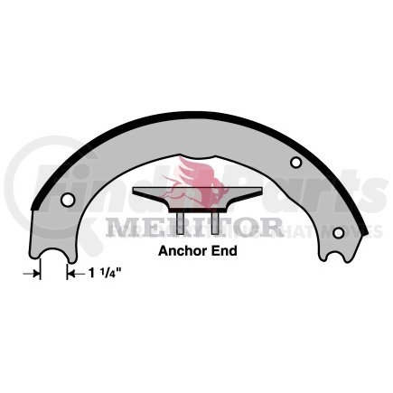 Meritor SF5554709ES2 LINED SHOE