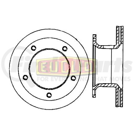 Euclid E-4242 Euclid Hydraulic Brake Rotor - U - Shape Type