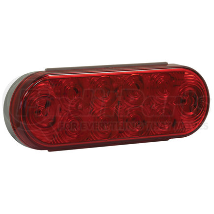 Buyers Products 5626550 6 Inch Red Oval Stop/Turn/Tail Light With 10 LEDs (PL-3 Connection) - Bulk